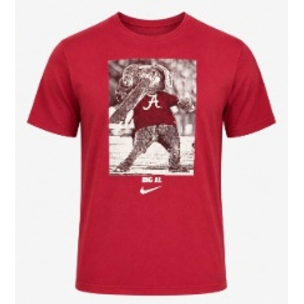 Nike Alabama Crimson Tide Big Al Mascot Graphic T-Shirt Mens Large Crimson Red